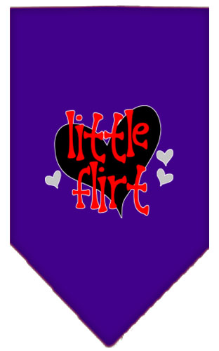 Little Flirt Screen Print Bandana Purple Large